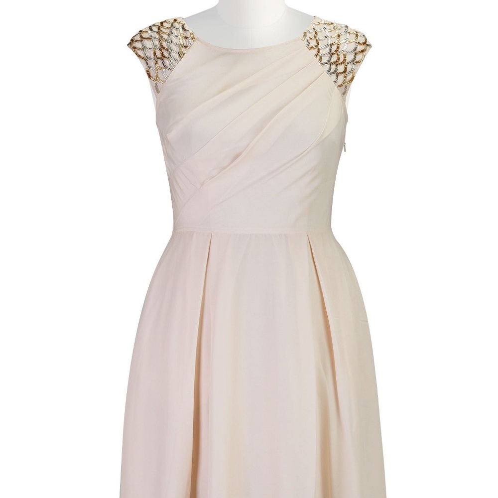 eShakti BEADED CREPE A-LINE DRESS size 12